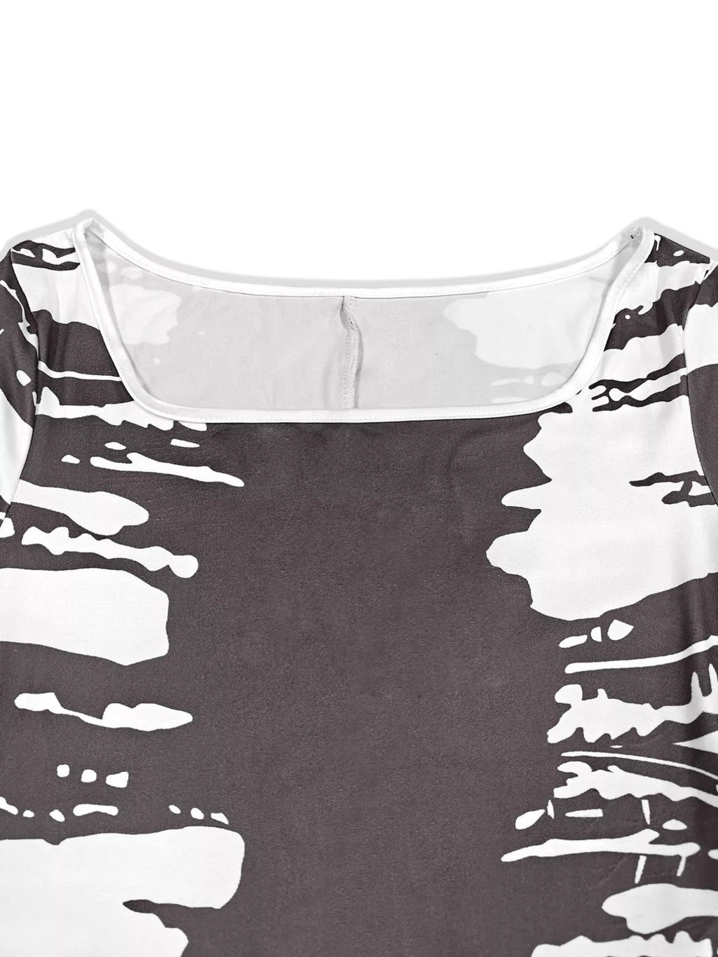 Square Neck Short Sleeve Dress