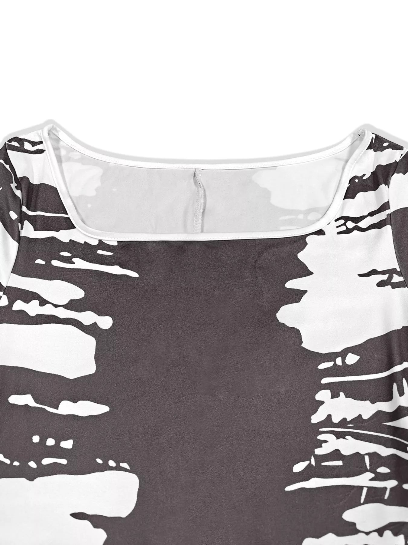 Square Neck Short Sleeve Dress