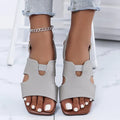 Cut-Out Open Toe Flats Sandals