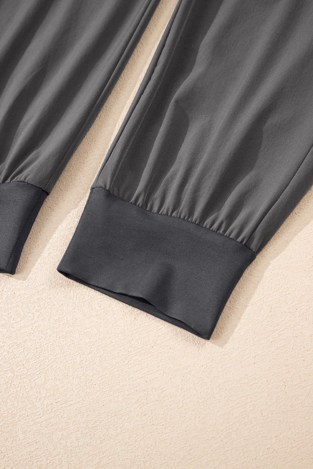 Solid Elastic High Waist Pocketed Cargo Jogger Pants