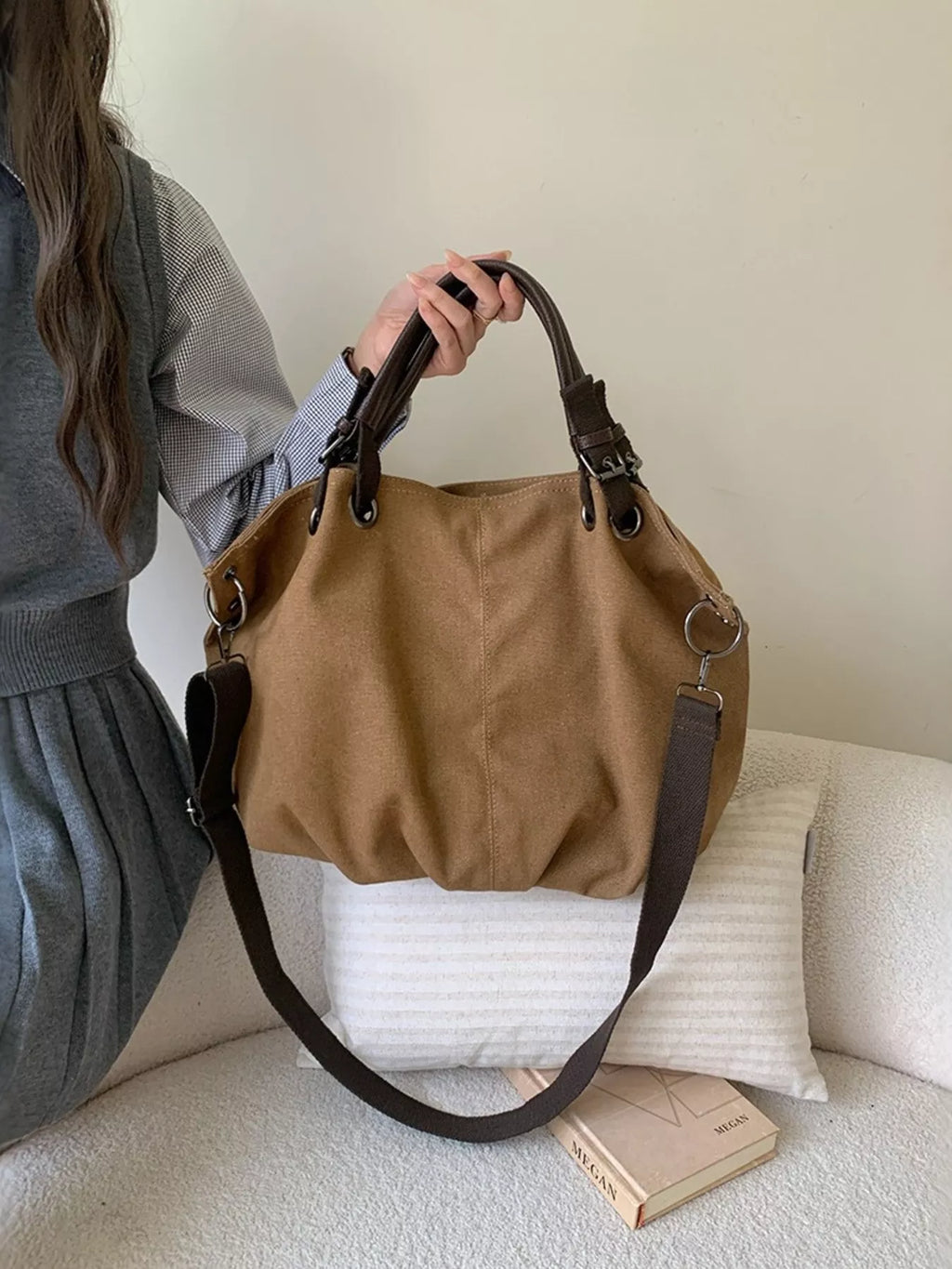Adjustable Strap Tote Bag