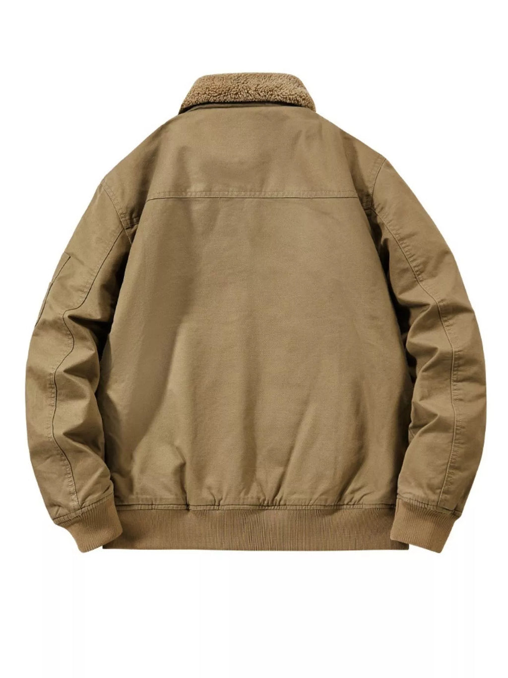 Men's Plus Size Zip Up Sherpa Lined Jacket