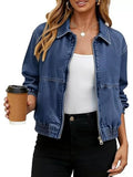 Classic Zip-Up Denim Jacket