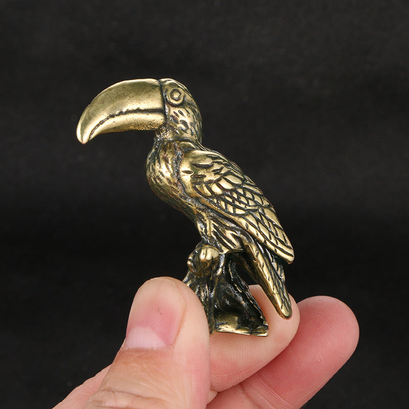 Antique Copper Solid Pure Copper Parrot Ornaments