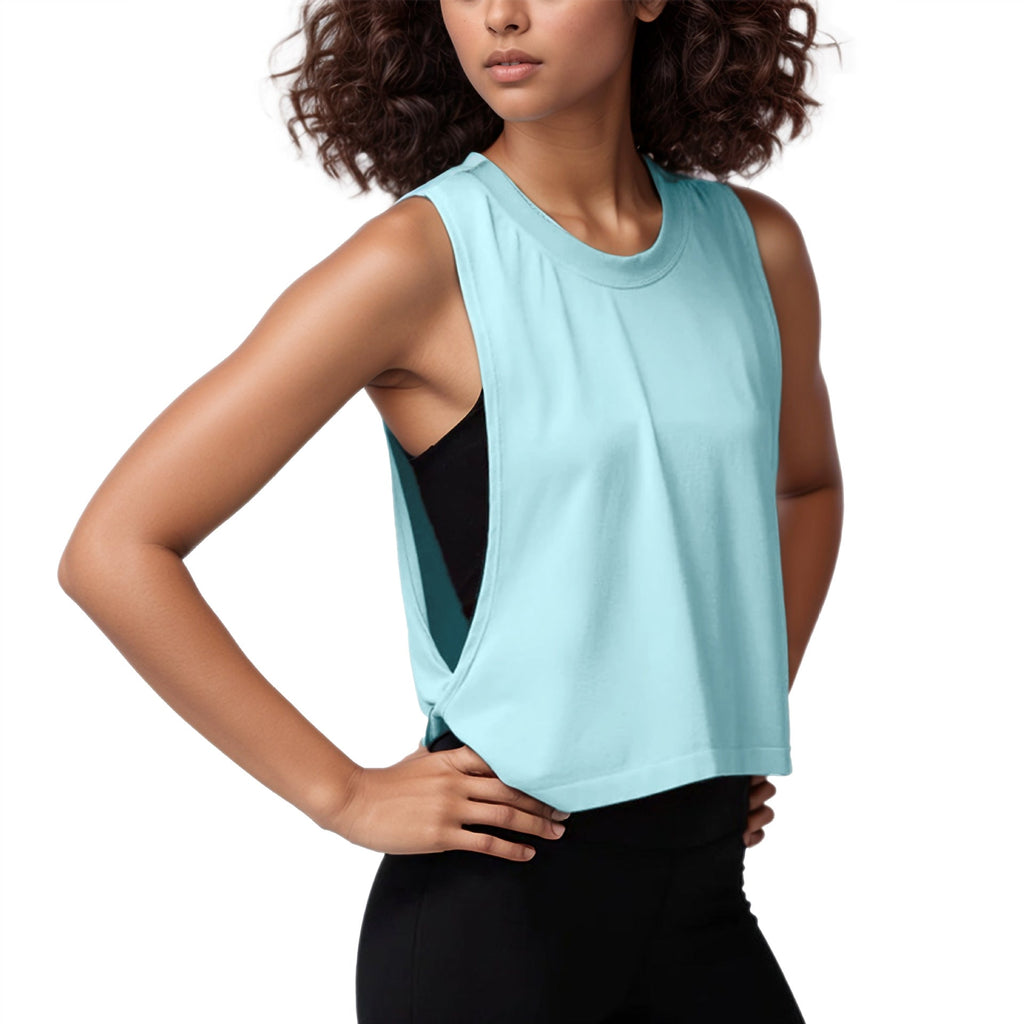Cross-Border Loose Sleeveless Blouse Sports Vest Women's Summer Lightweight Breathable Running Yoga Clothing Top Fitness Vest