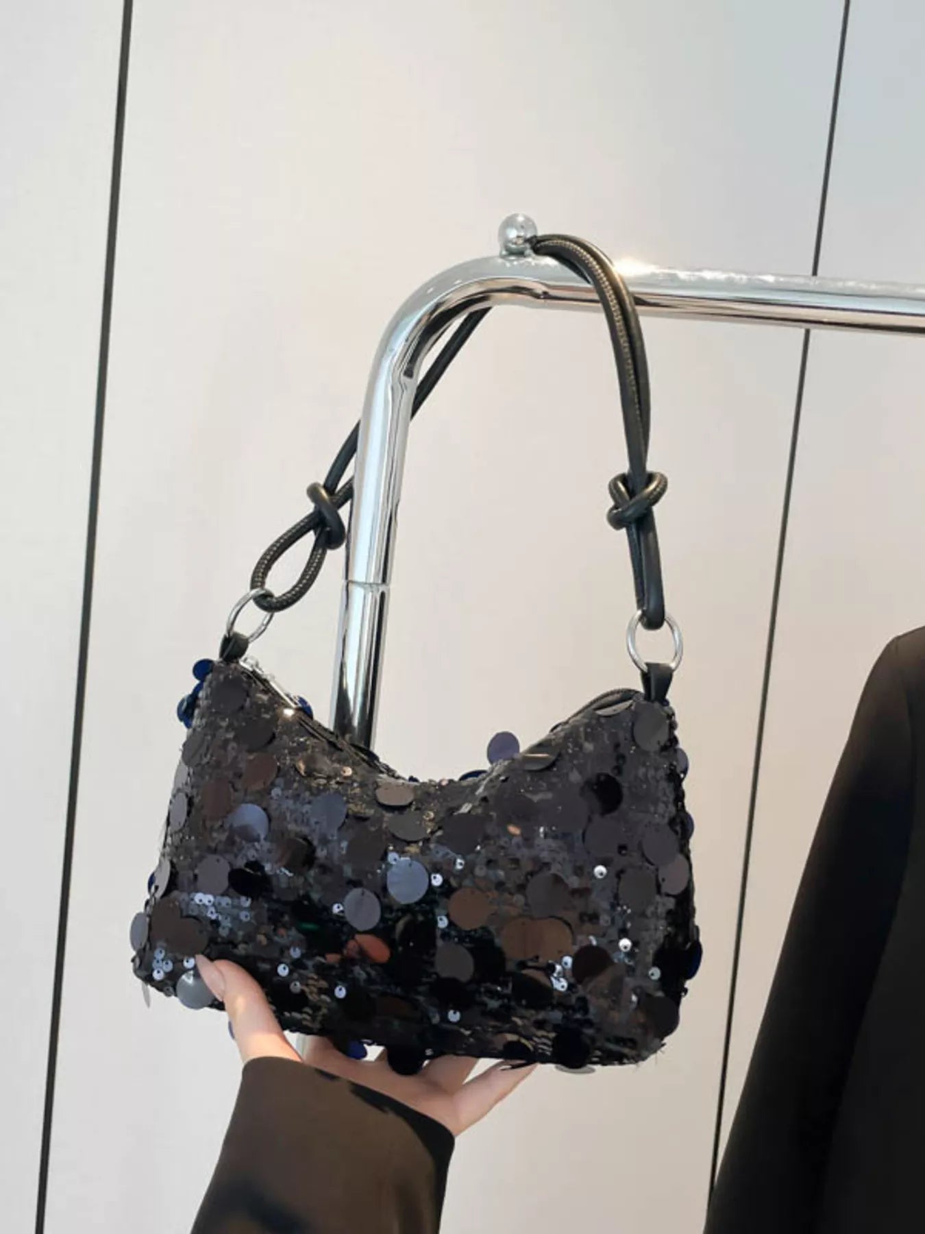 Sequin Embellished Shoulder Bag