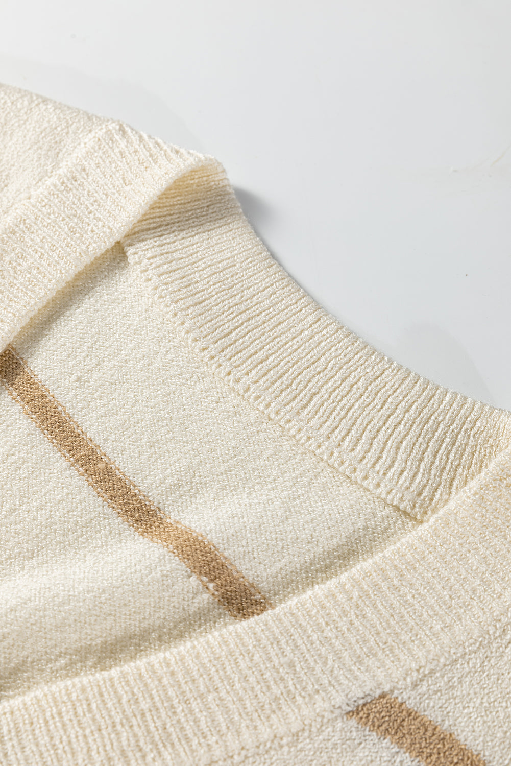 Stripe V-Neck Buttoned Sweater Vest