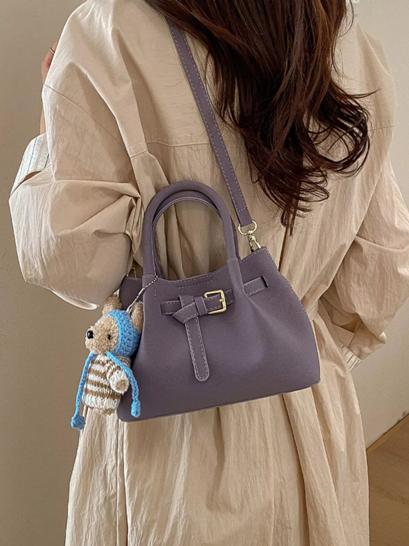 Buckle Decor Crossbody Bag