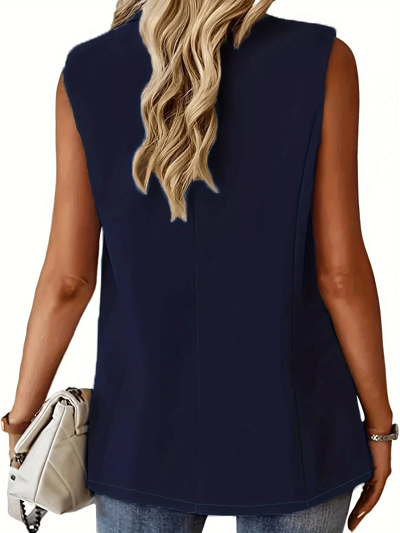 One Button Blazer Vest