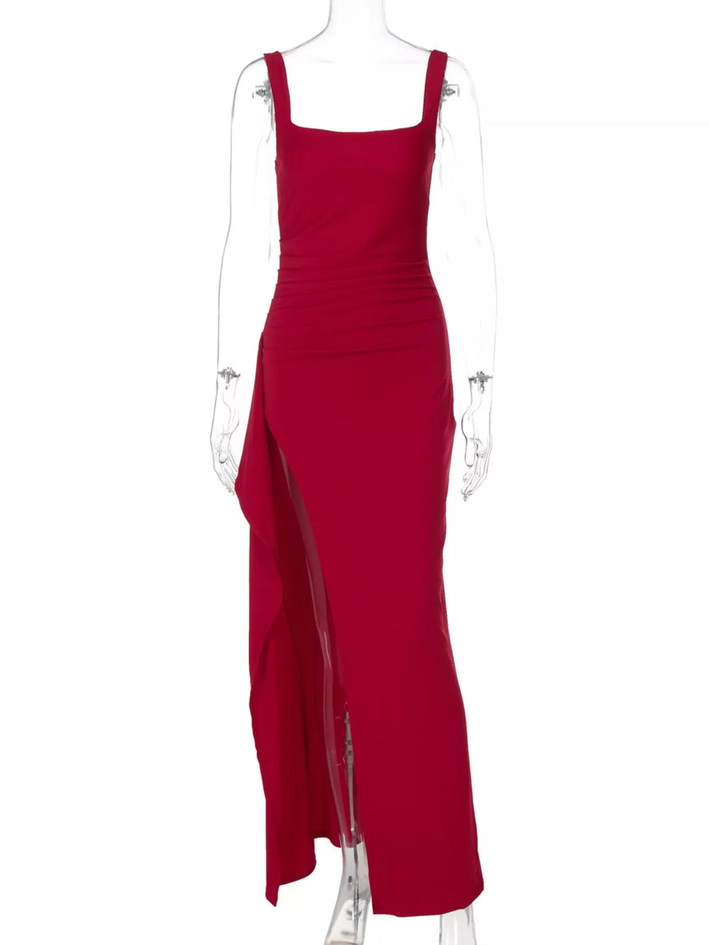 Slit Square Neck Maxi Dress
