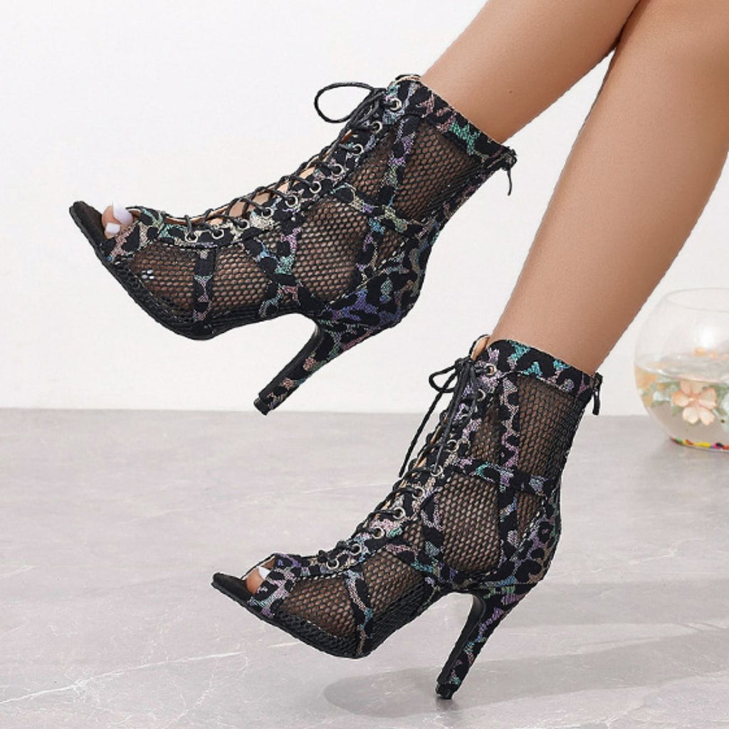 Lace-Up High Heel Sandals