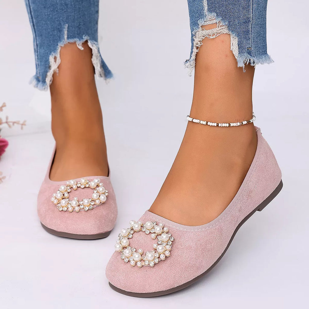 Pearl Embellished Slip-Ons