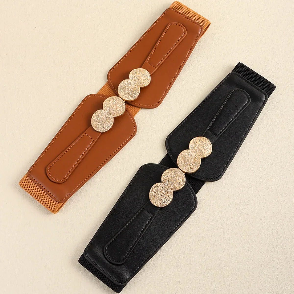 Classic Alloy Buckle Elastic Belt