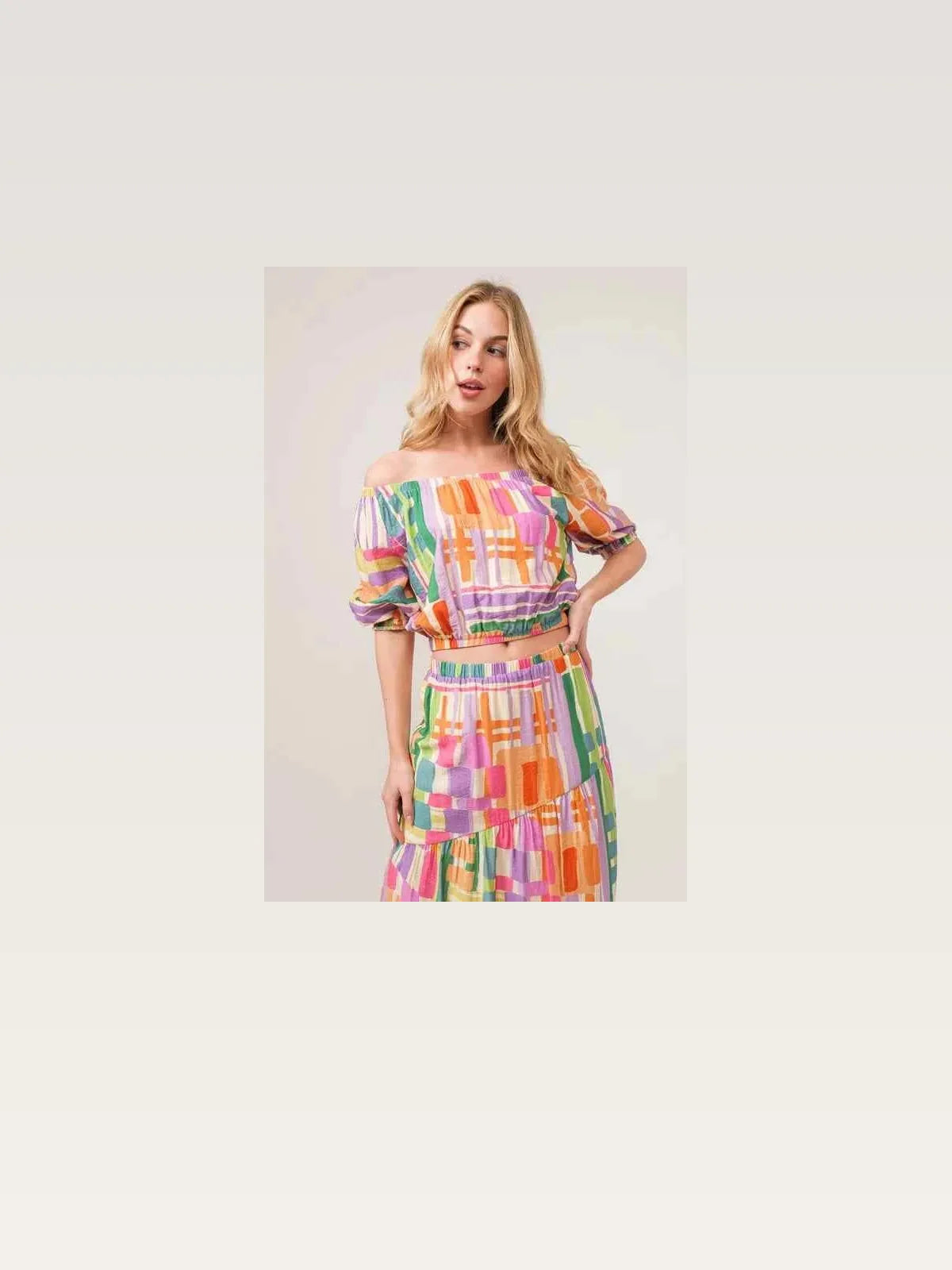 Asymmetric Geo Print Tiered Maxi Skirt