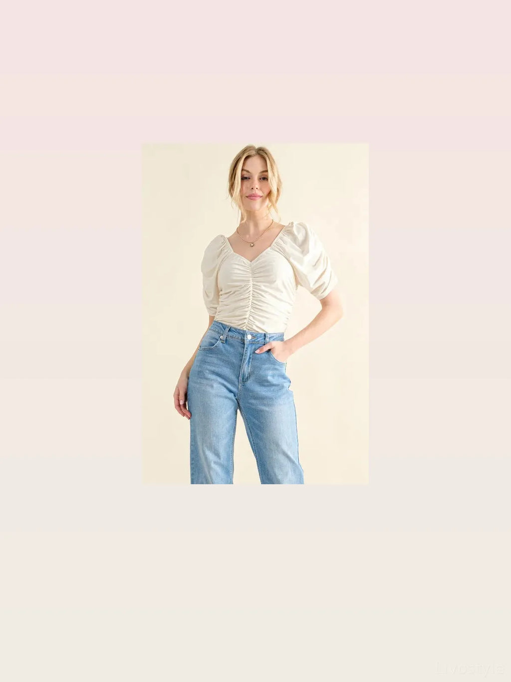 Ruched Soft Jersey Bodysuit