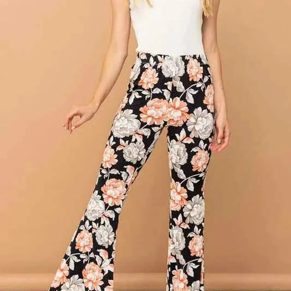 Wrinkle-Free Stretch Bell Bottom Flare Pants