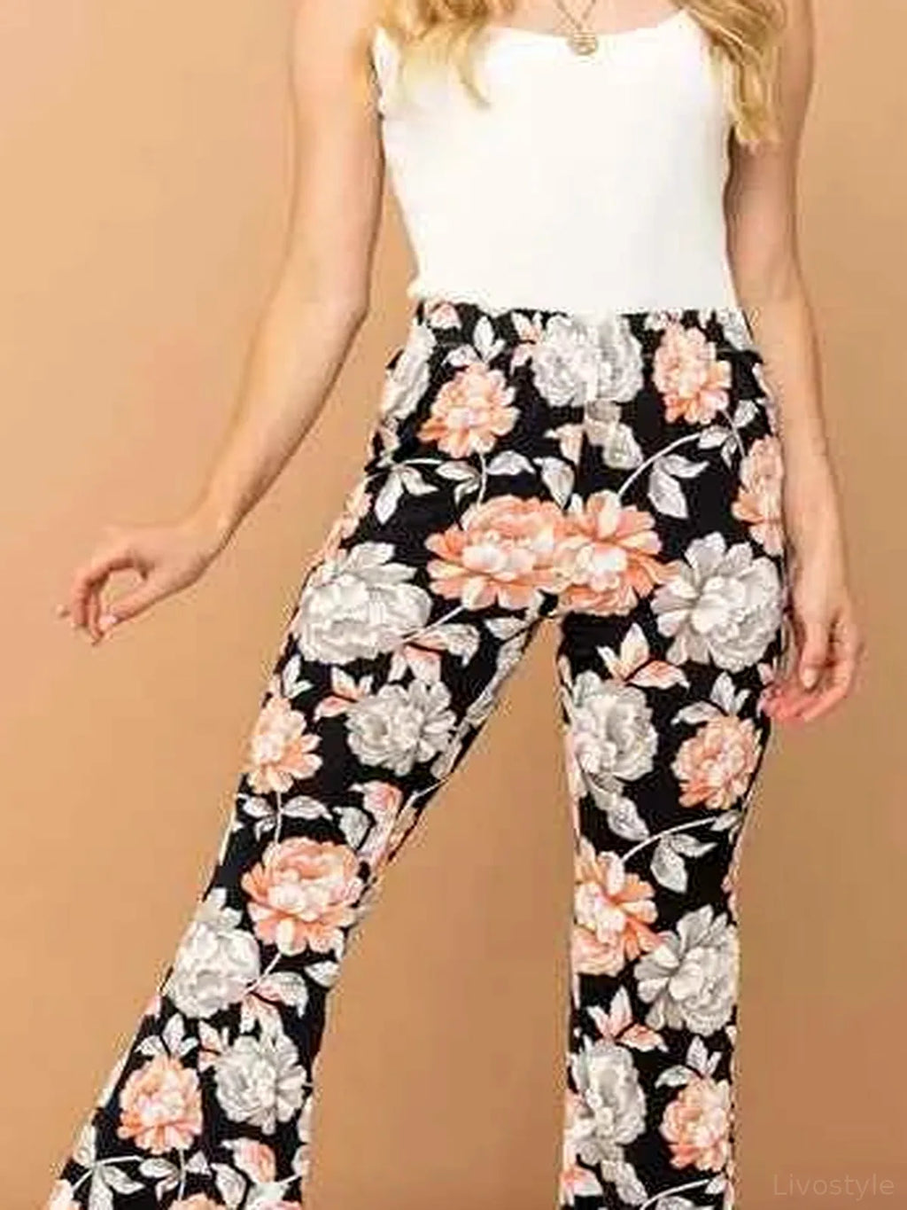 Wrinkle-Free Stretch Bell Bottom Flare Pants