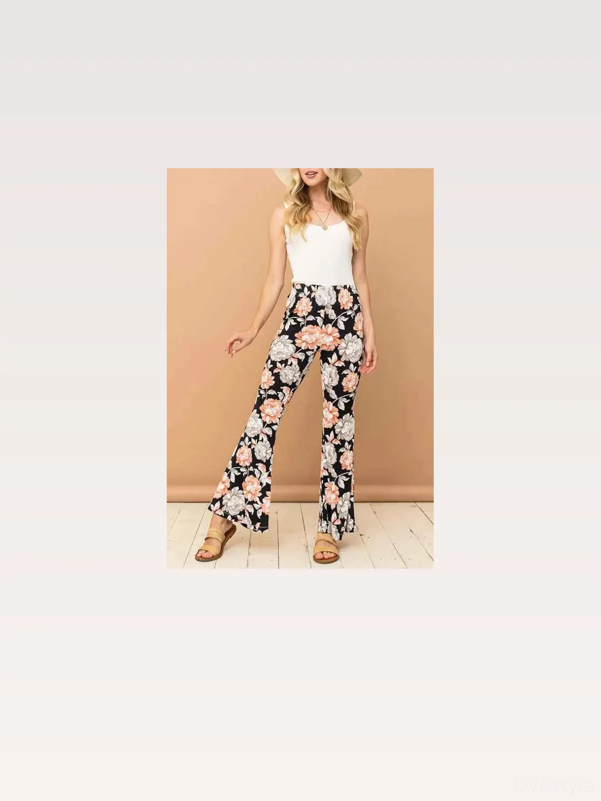 Wrinkle-Free Stretch Bell Bottom Flare Pants