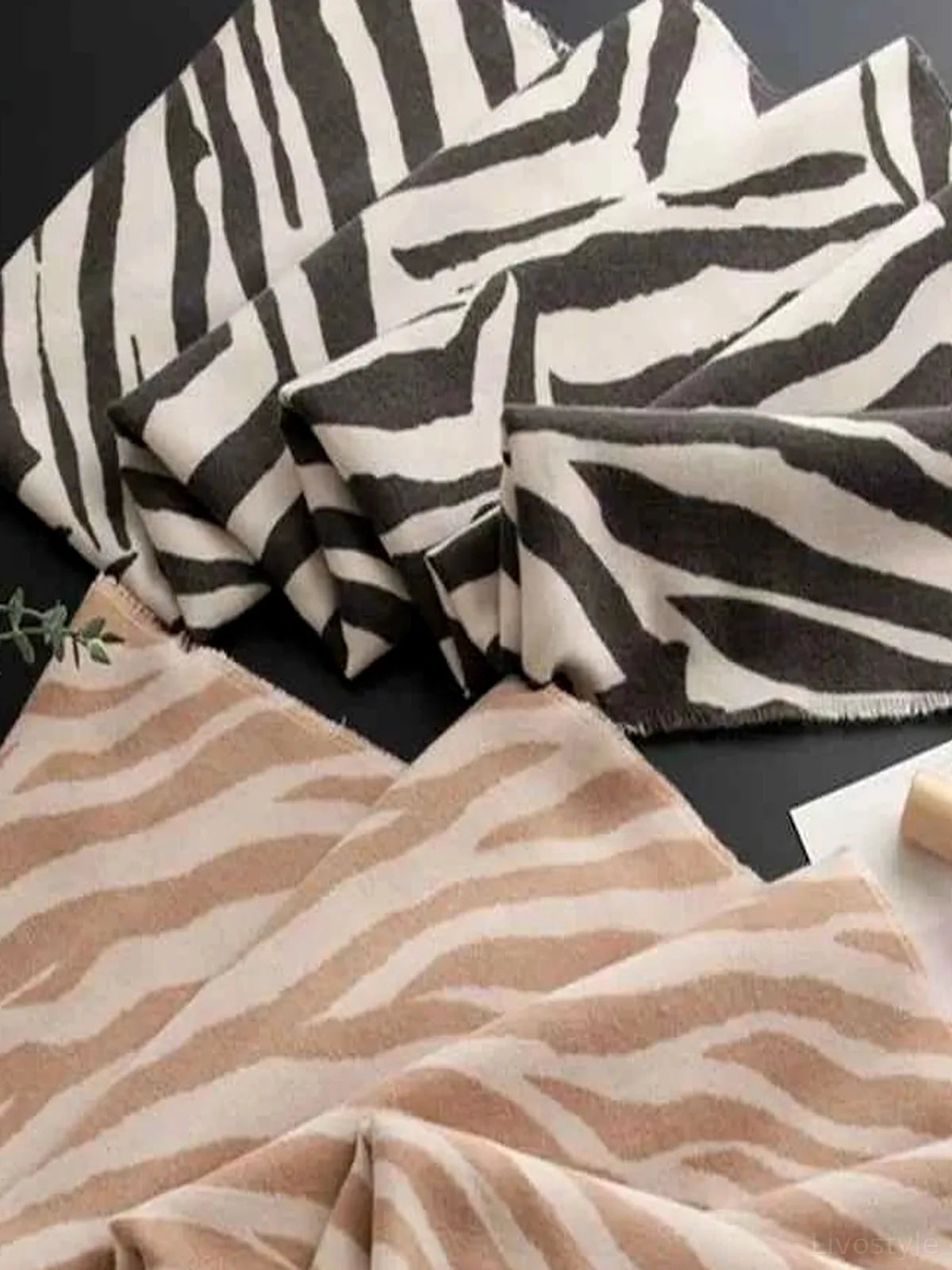 Animal Print Polyester Scarf