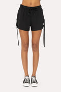 Ripstop Drawstring Waist Athleisure Shorts