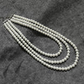 Three Or Four Multi-layer Glass Pearl Necklace Elegant Fashion Sweater Chain Dress Cheongsam Neck Chain Opera Clothing Accessories