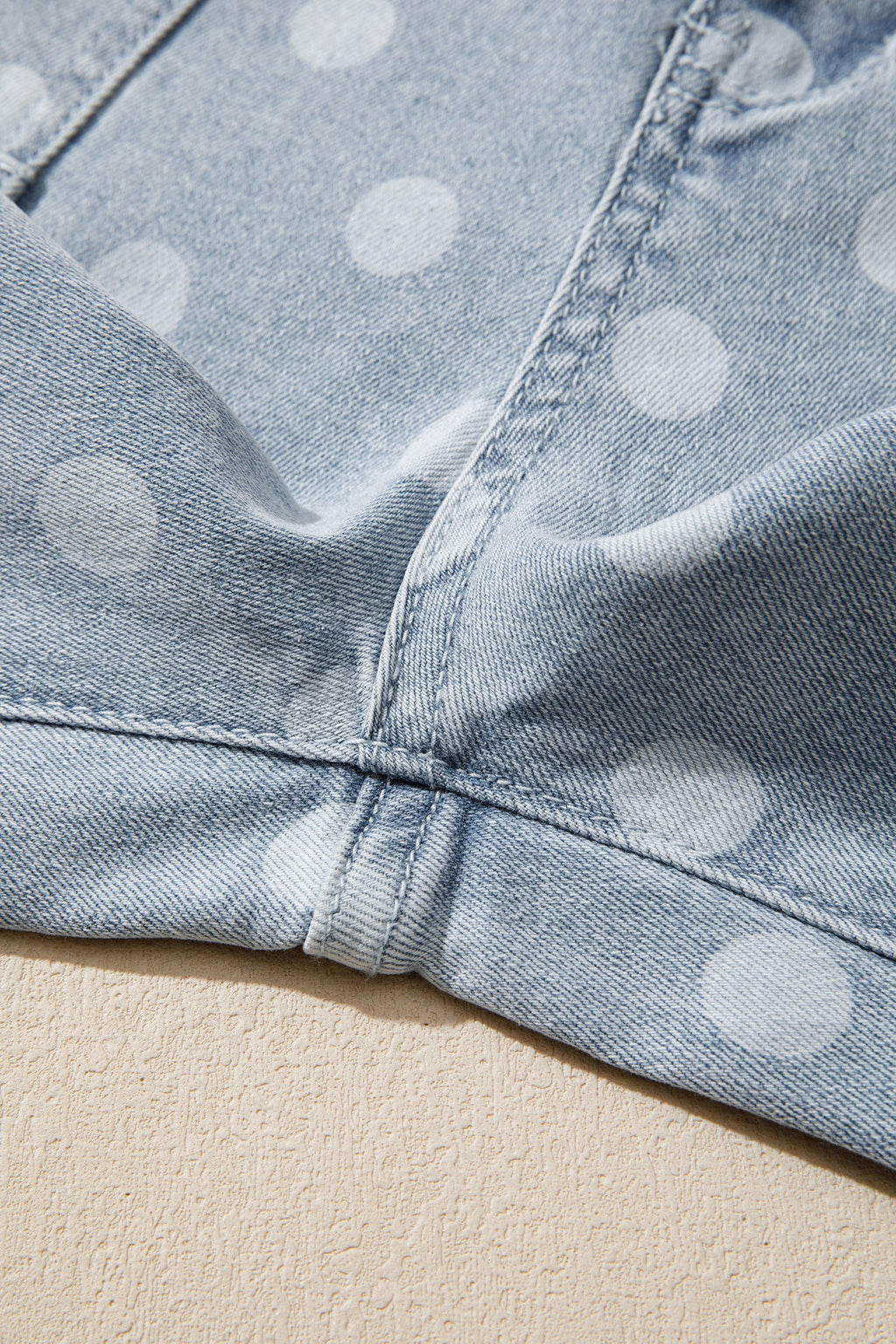 Sky Blue Polka Dot Casual Slim Fit Jeans