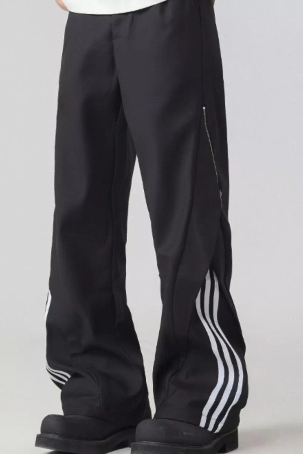 Men's Plus Size Side Stripe Wide Leg Pants