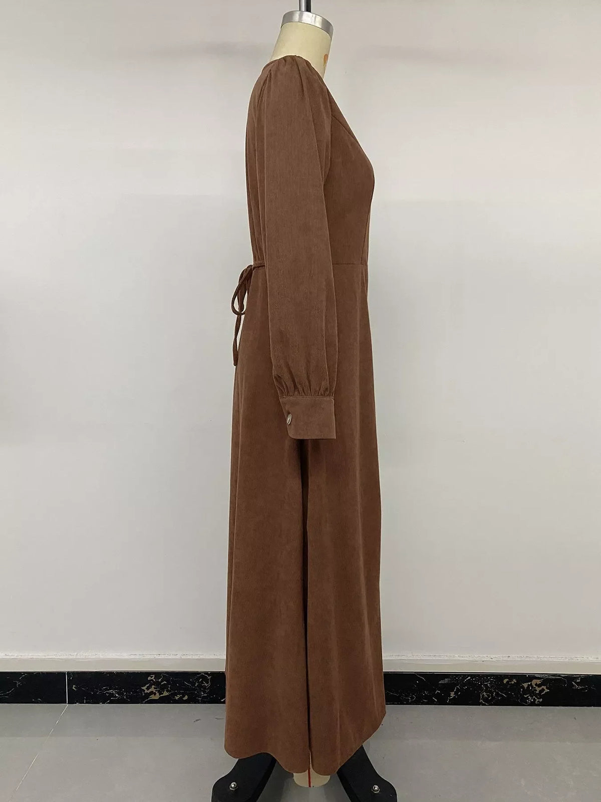 Corduroy Button-Down Maxi Dress