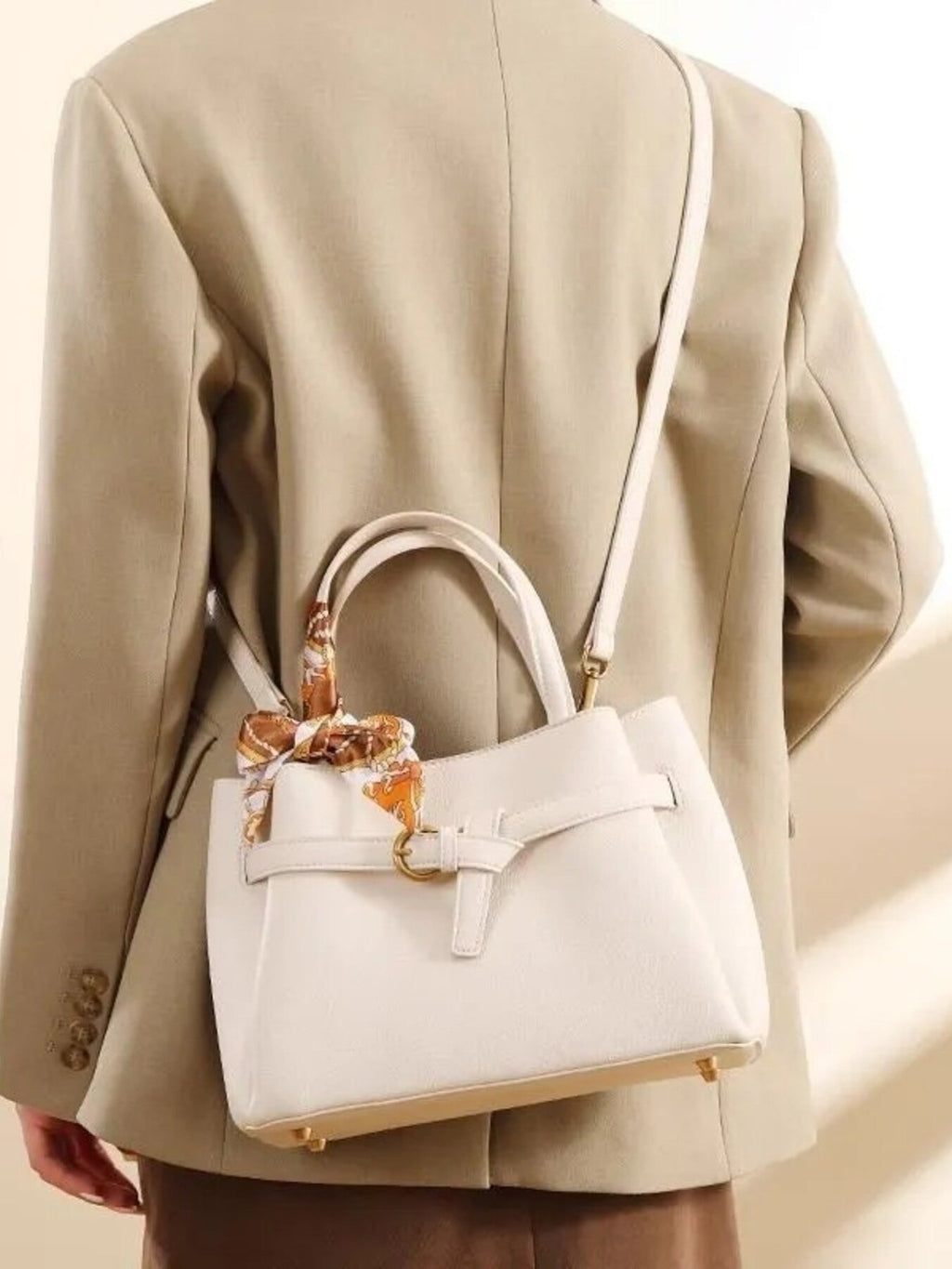 Leather Top Handle Handbag
