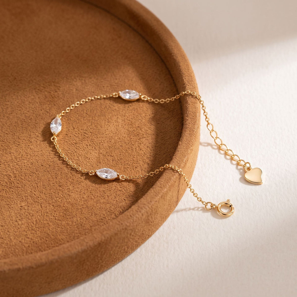 S925 Sterling Silver Marquise-cut Diamond Bracelet