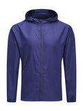 Men's Plus Size Zip Up Long Sleeve Hooded Jacket