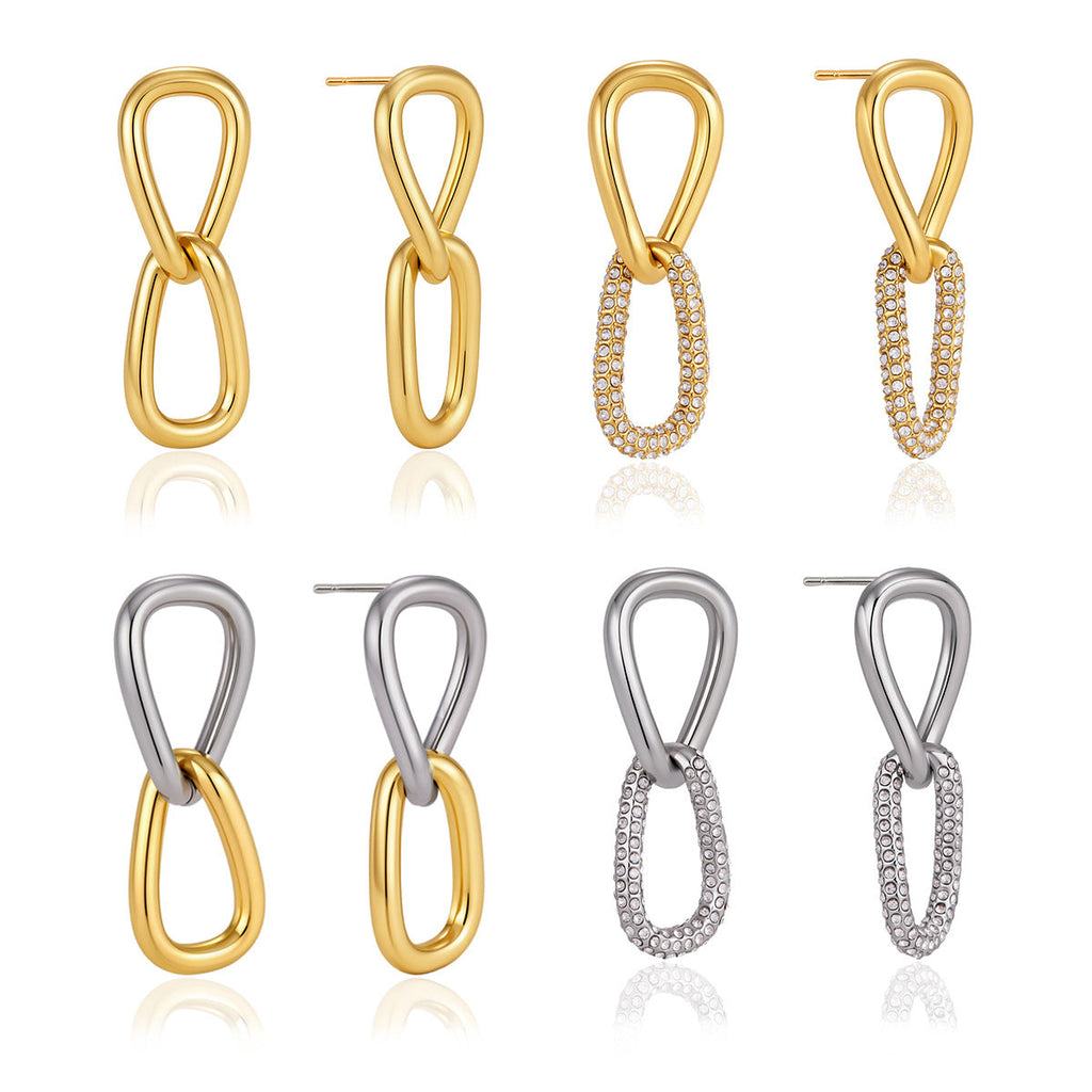 Infinity Link Earrings Collection