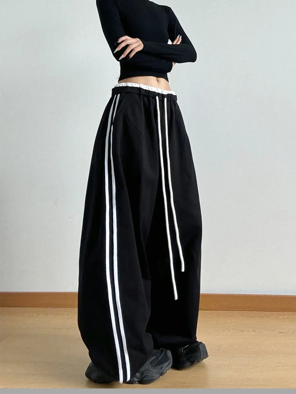 Wide Leg Drawstring Pants