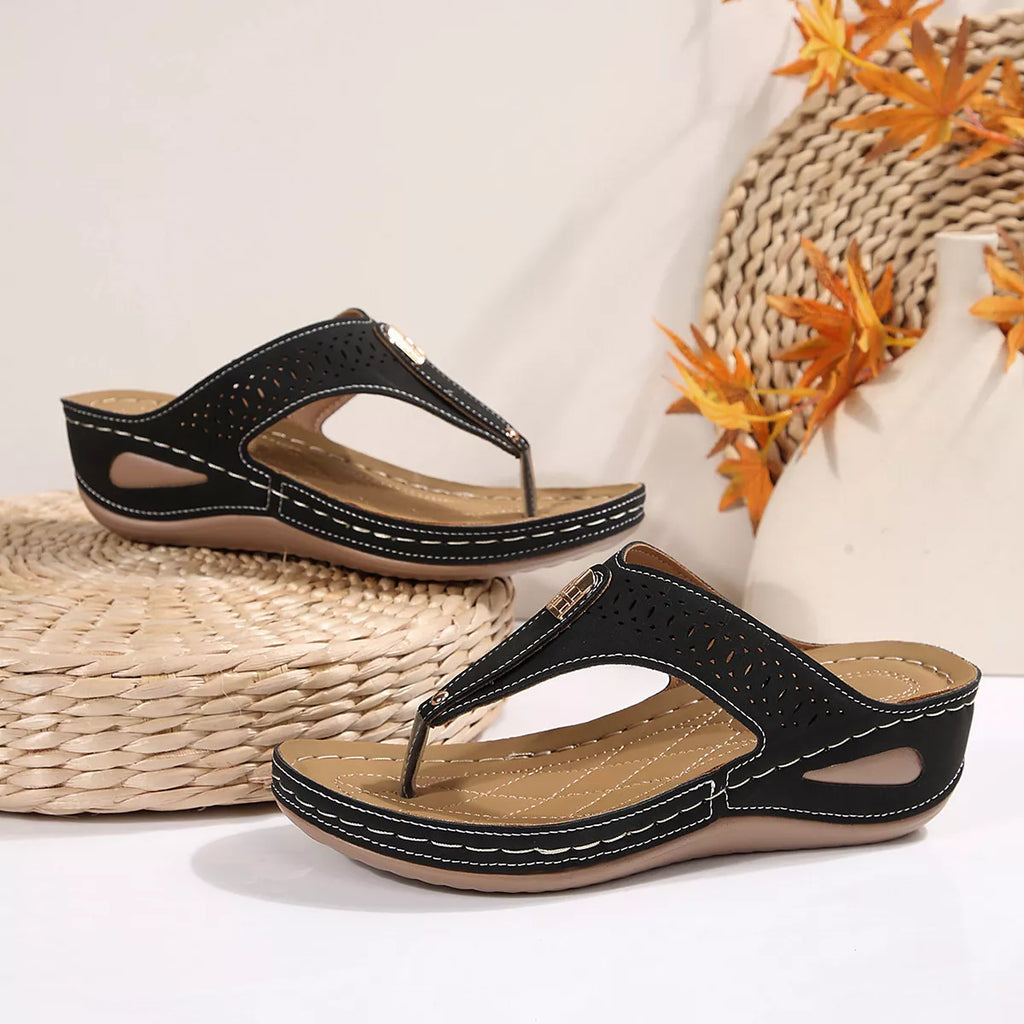 Toe Post Wedge Sandals