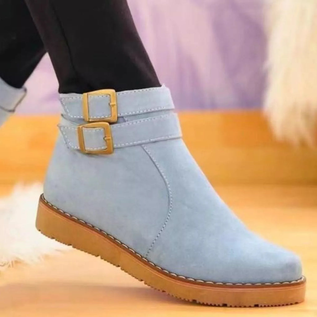 Buckle Accent Ankle Boots
