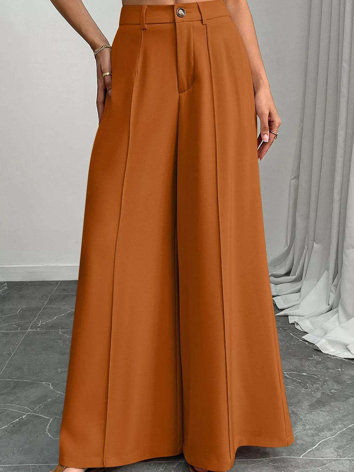 High-Waisted Wide-Leg Pants
