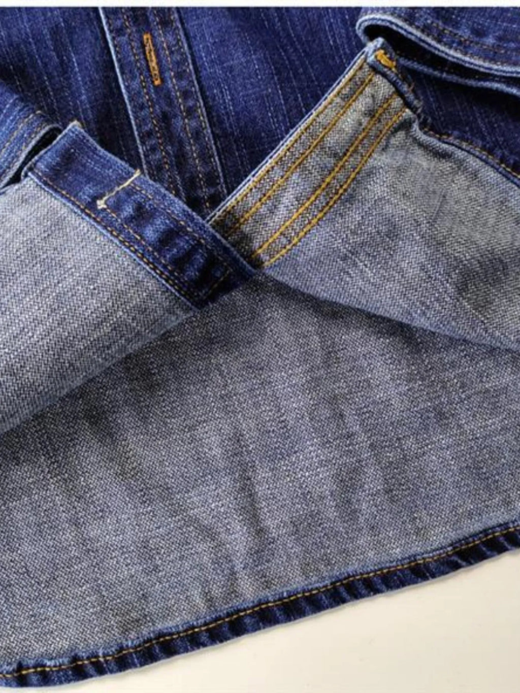 Men's Plus Size Button Up Long Sleeve Denim Shirt