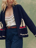 Open Front Long Sleeve Cardigan