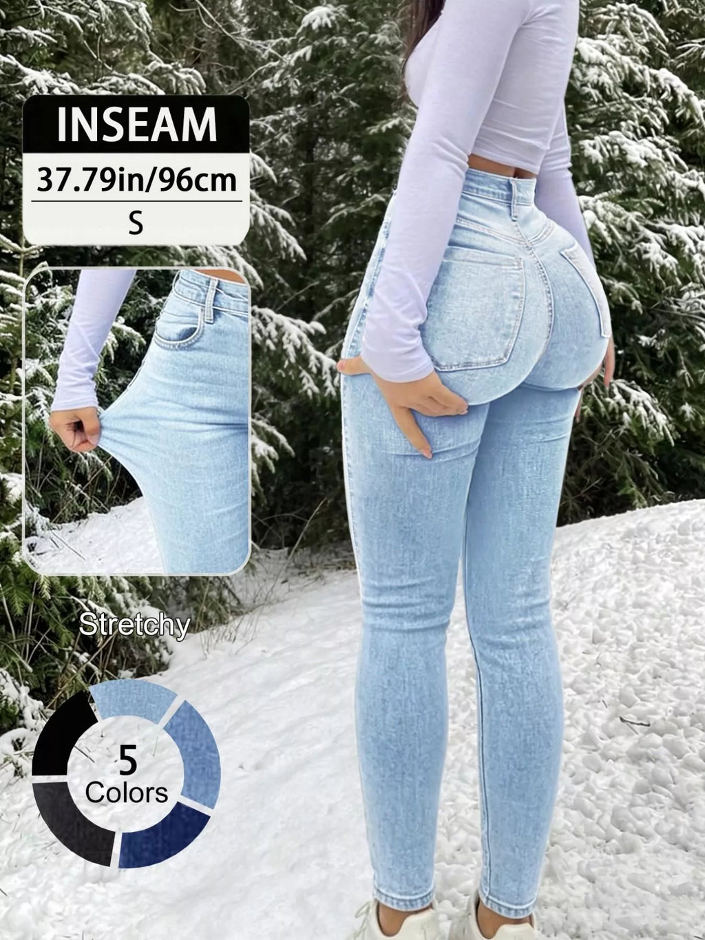 High-Waisted Skinny Jeans