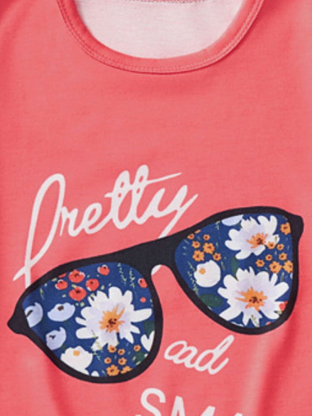 Children's Floral Short Sleeve Tee and Shorts Set