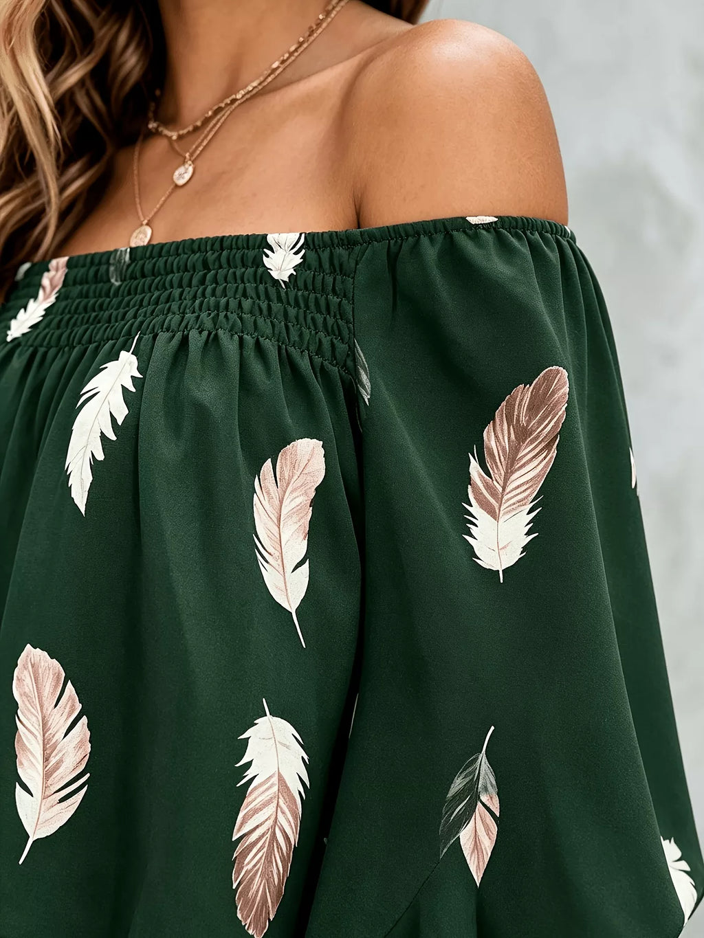 Printed Off Shoulder Blouse
