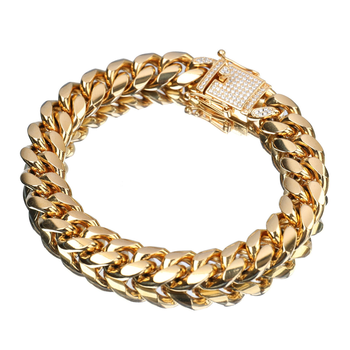 12mm Stainless Steel Titanium Mens Bracelet