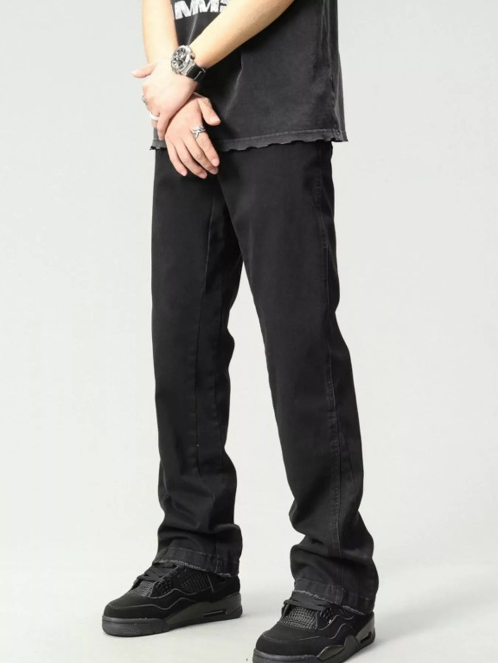 Men's Washed Loose Fit Jeans