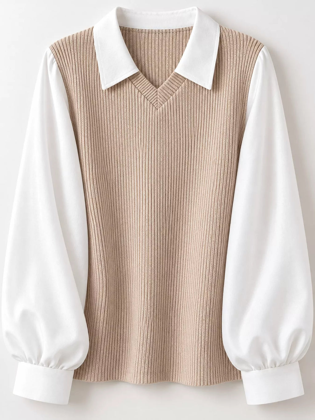 Layered Look Long Sleeve Blouse