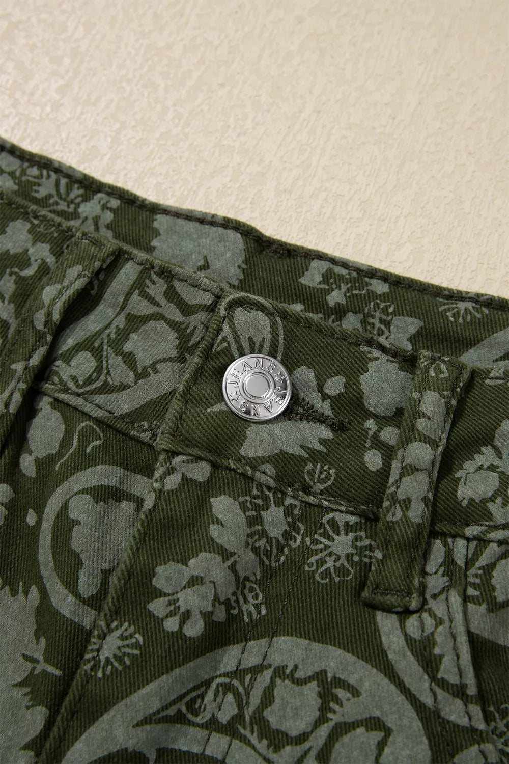 Paisley Print Harem Denim Pants