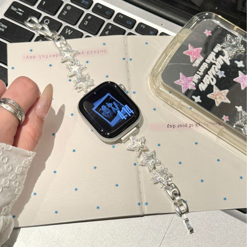Star-rotating Zirconia Metal Watch Strap