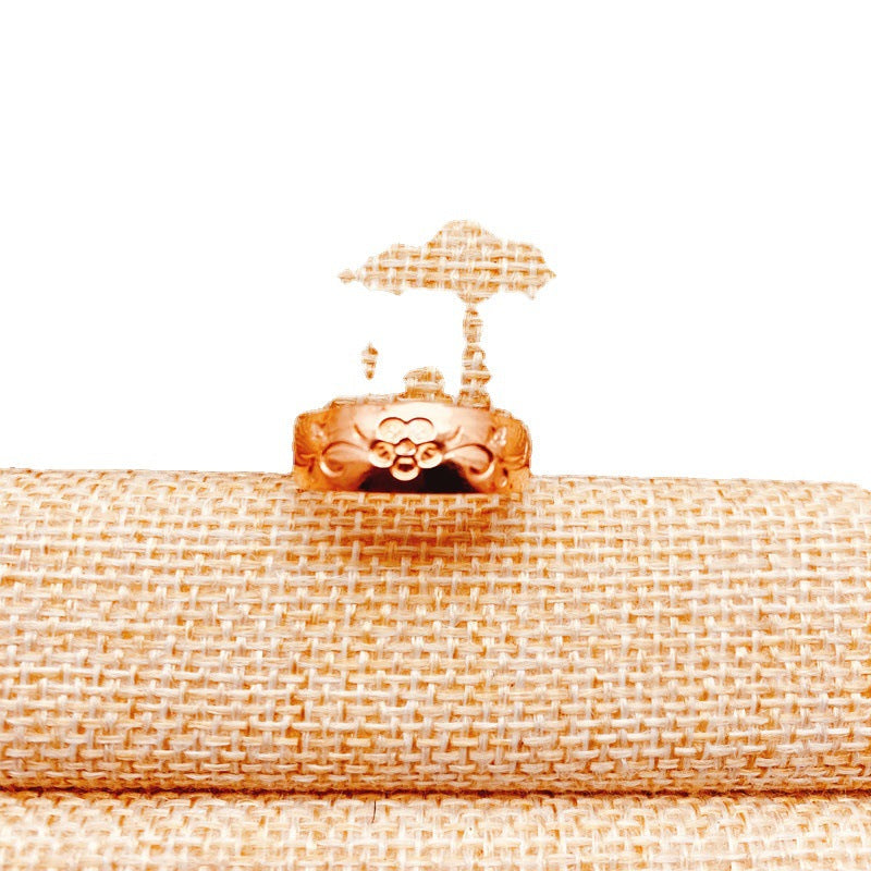 Purple Copper Men's Fortune-Bringing Red Copper Ring
