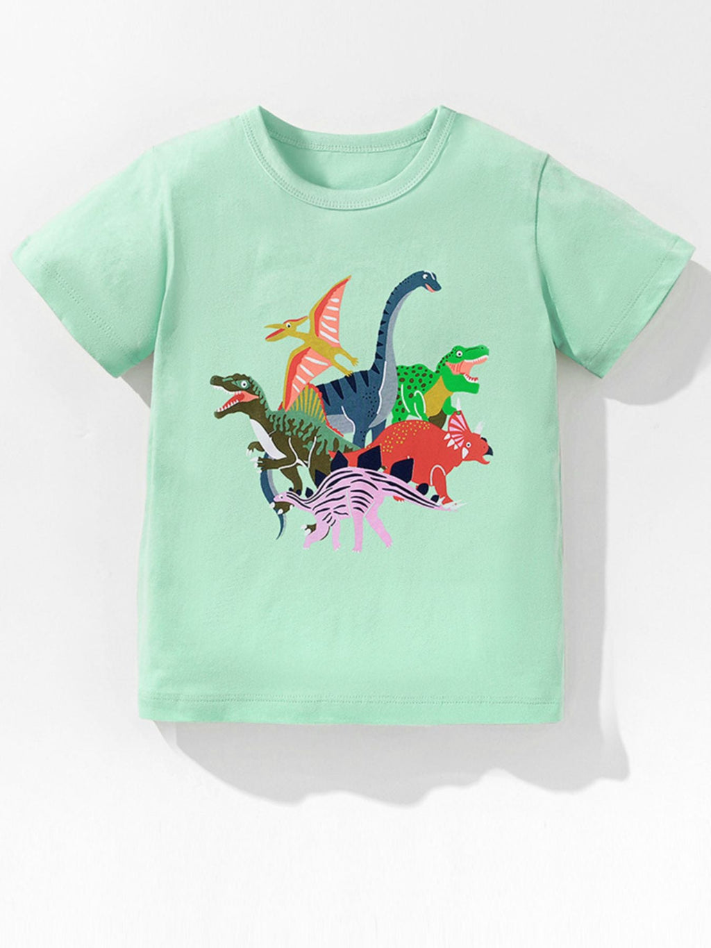Children's Dinosaur Crew Neck Short Sleeve T-Shirt