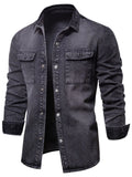 Men's Button Down Chest Pocket Denim Jacket