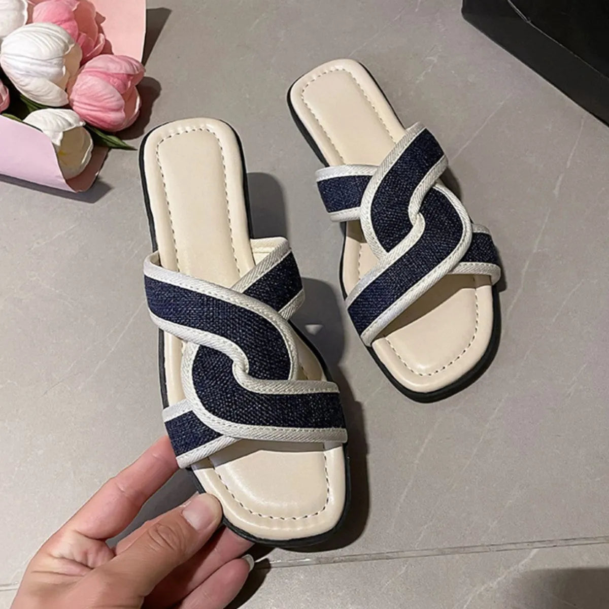 Open Toe Flats Sandals